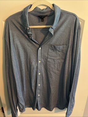 Banana Republic Men's Button-Down Shirt - Heather Blue